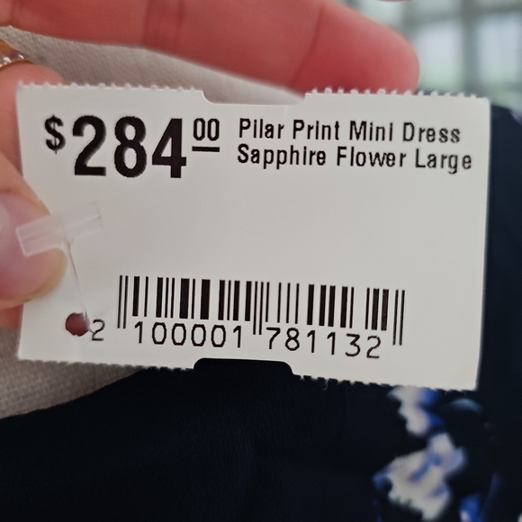 Karina Grimaldi | Revolve Pilar Print Mini Dress in Sapphire Flower - Picture 9 of 9